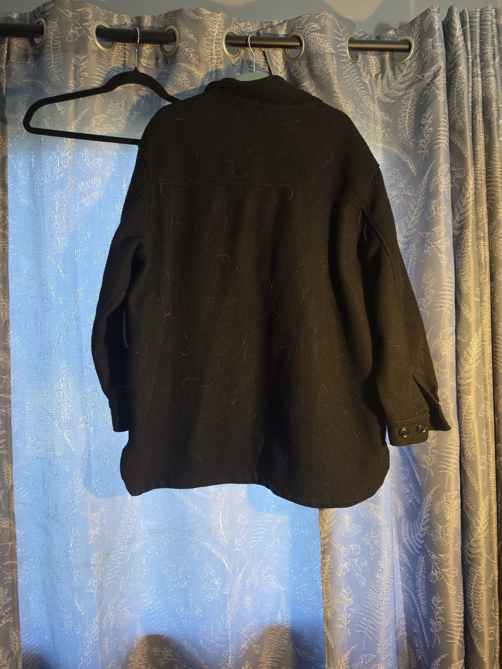 Terra & Sky Black Wool-Blend Jacket